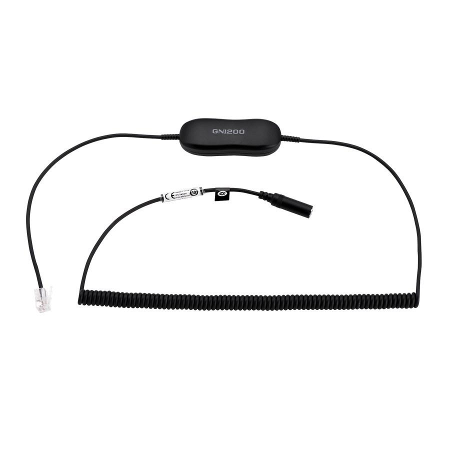 Headsetkabel Jabra GN1200 - RJ-9 til 3,5 mm, spiral 2 m