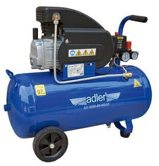 Kompressor 50 l - Adler AD 2050-50-8BAR 230 V billede