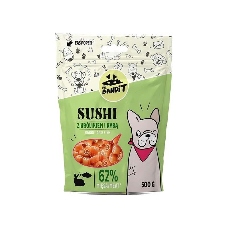 Hundegodbidder – VetExpert Mr. Bandit Sushi med kanin og fisk, 500 g billede