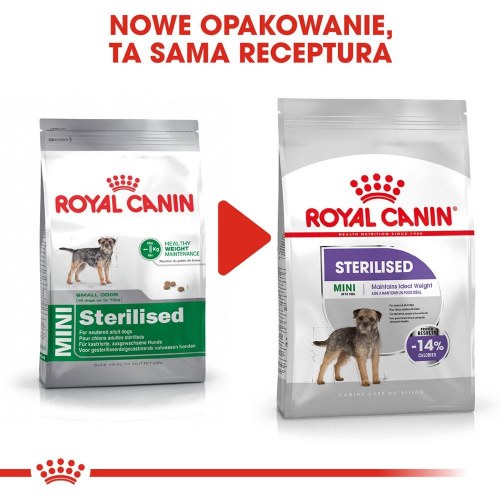 Hundefoder til små racer Royal Canin Mini Sterilised tørfoder - 1 kg