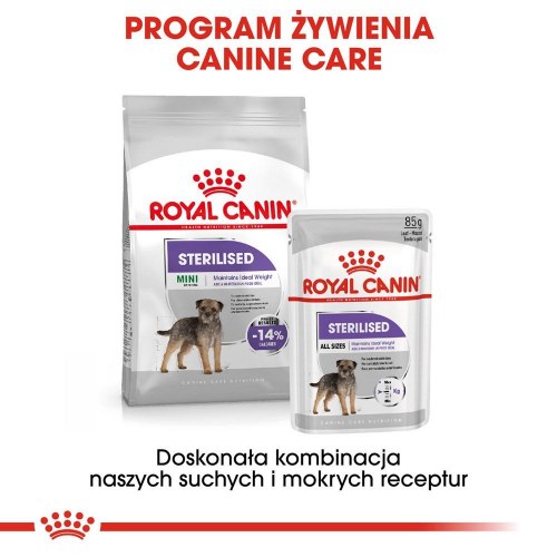 Hundefoder til små racer Royal Canin Mini Sterilised tørfoder - 1 kg