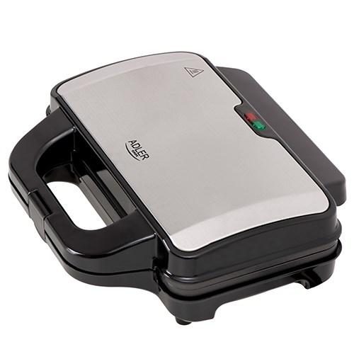 Sandwichtoaster – Adler AD 3043, 1.300 W, sort billede