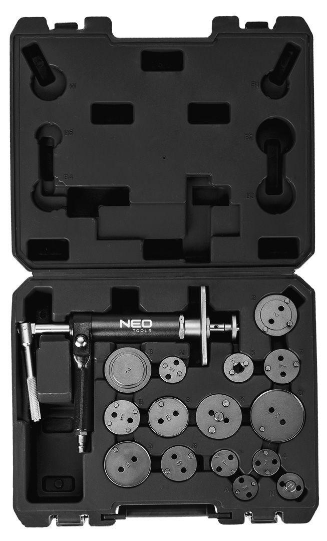 NEO Tools 11-132 Pneumatisk Separator til Bremsekaliber - Inkl. 15 Adaptere - 16 Dele