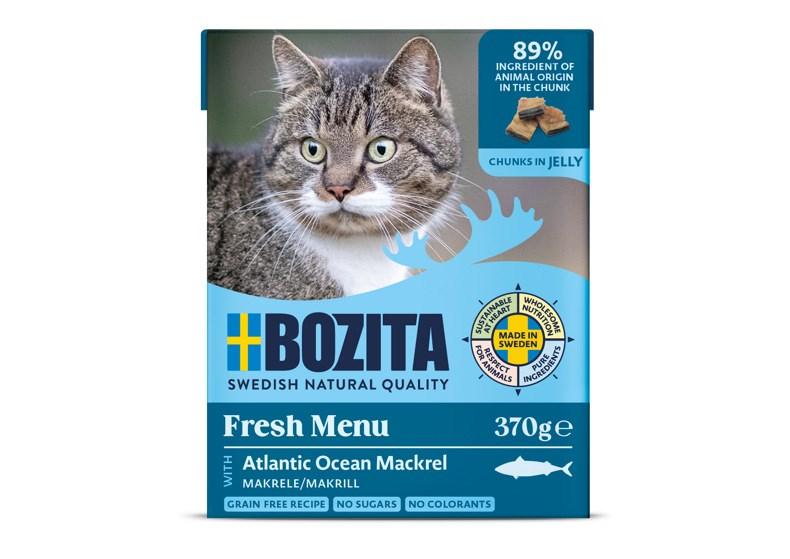 Vådfoder til kat - Bozita med makrel, bidder i gelé 370 g billede