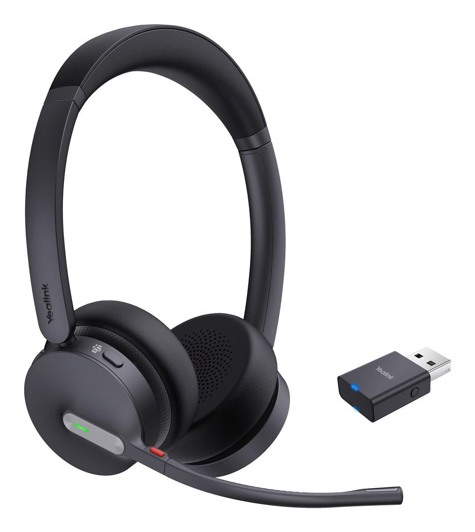 Trådløst headset til kontor - Yealink WH64 Hybrid Dual Teams, sort