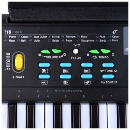 Keyboard til børn 61 tangenter - MQ 605 UFB med mikrofon og display