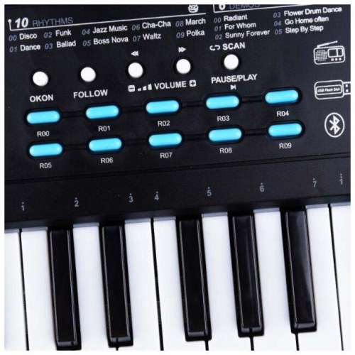 Keyboard til børn 61 tangenter - MQ 605 UFB med mikrofon og display