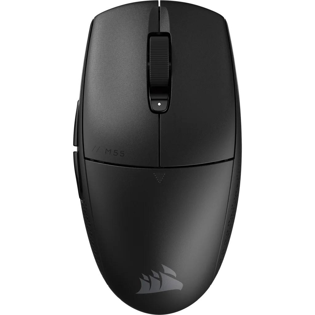 Gaming mus Corsair M55 - trådløs RF/Bluetooth/USB, optisk, 24.000 DPI