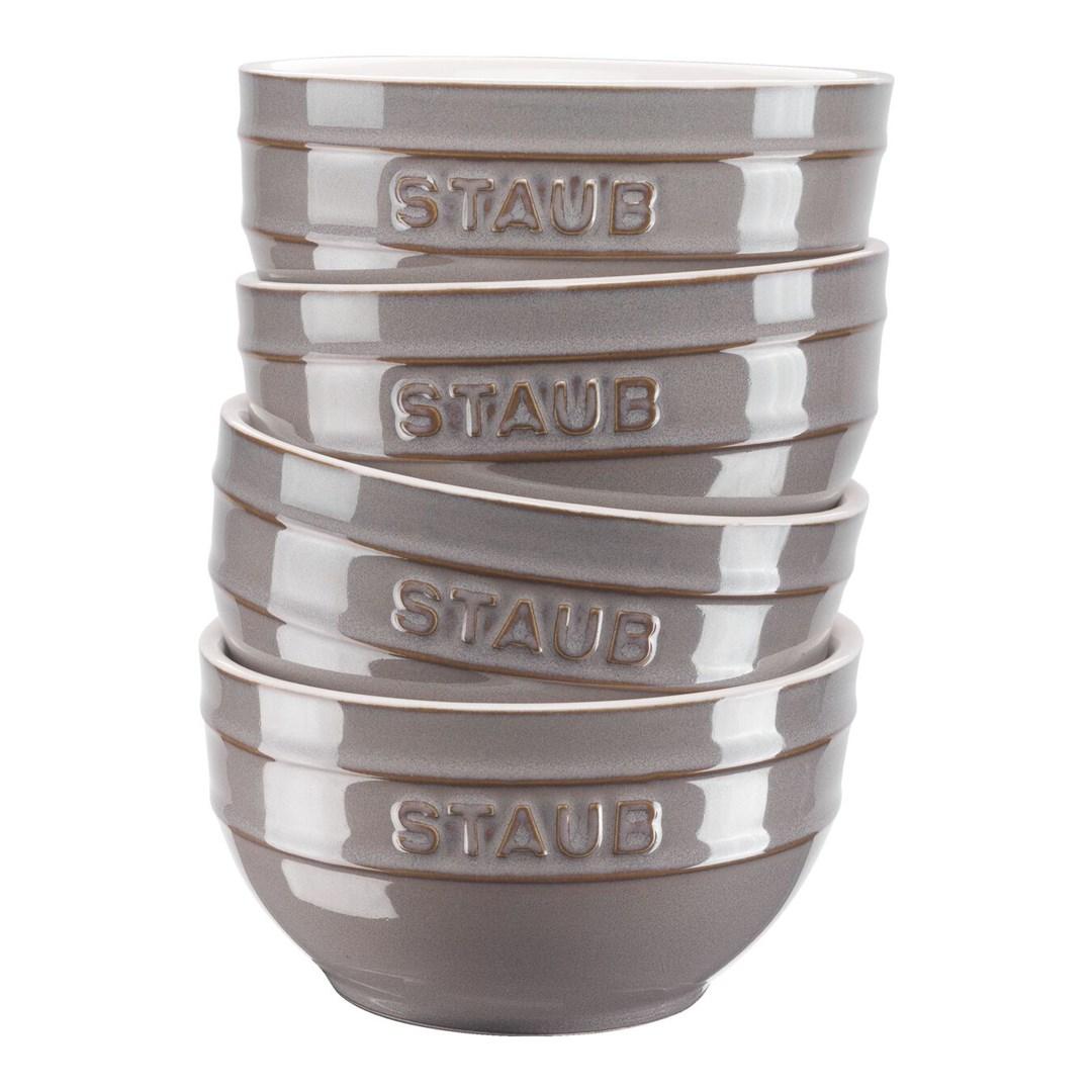 Skål sæt - STAUB keramik ramekin 700 ml, grå, rund (4 stk.) billede