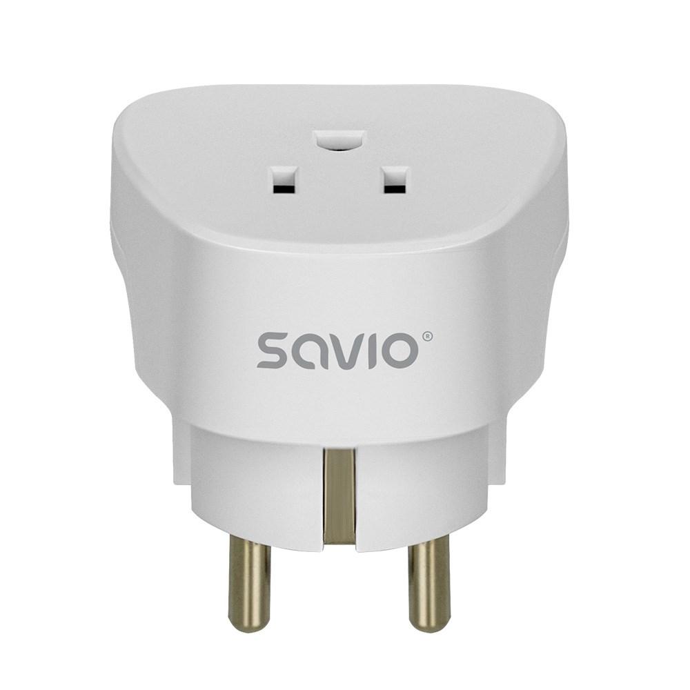 Rejseadapter US til EU - Savio AP-01 billede