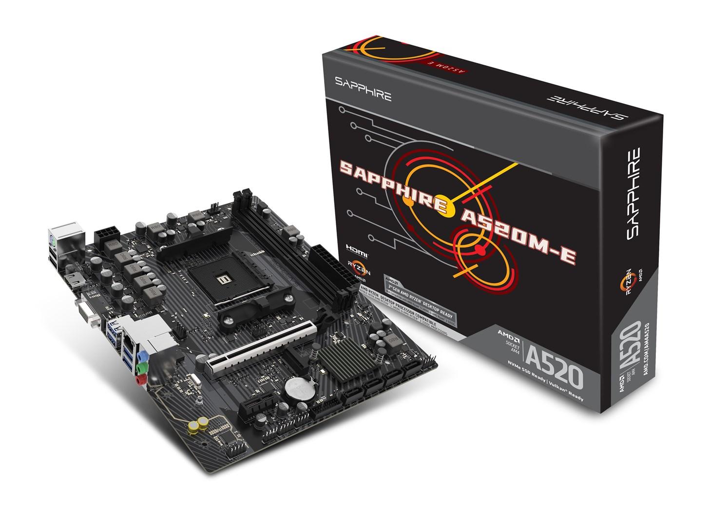 Bundkort micro ATX - Sapphire A520M-E (AM4)