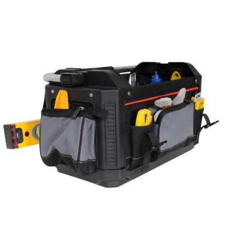 Værktøjstaske med åbent rum STANLEY FatMax - nylon/plast, sort/grå (49 × 28 × 31 cm)