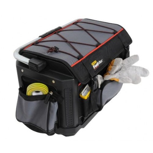 Værktøjstaske med åbent rum STANLEY FatMax - nylon/plast, sort/grå (49 × 28 × 31 cm)