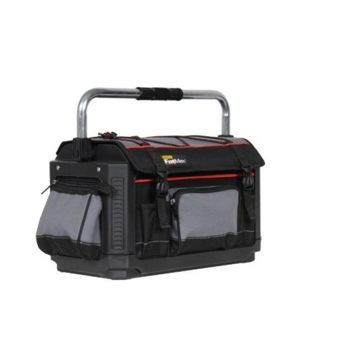 Værktøjstaske med åbent rum STANLEY FatMax - nylon/plast, sort/grå (49 × 28 × 31 cm)