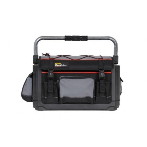 Værktøjstaske med åbent rum STANLEY FatMax - nylon/plast, sort/grå (49 × 28 × 31 cm)