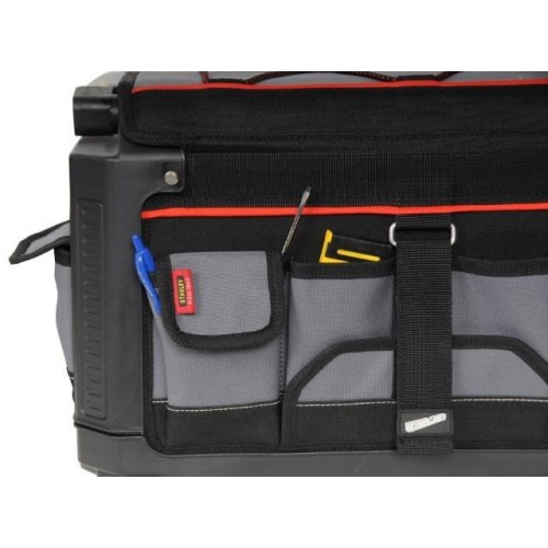 Værktøjstaske med åbent rum STANLEY FatMax - nylon/plast, sort/grå (49 × 28 × 31 cm)