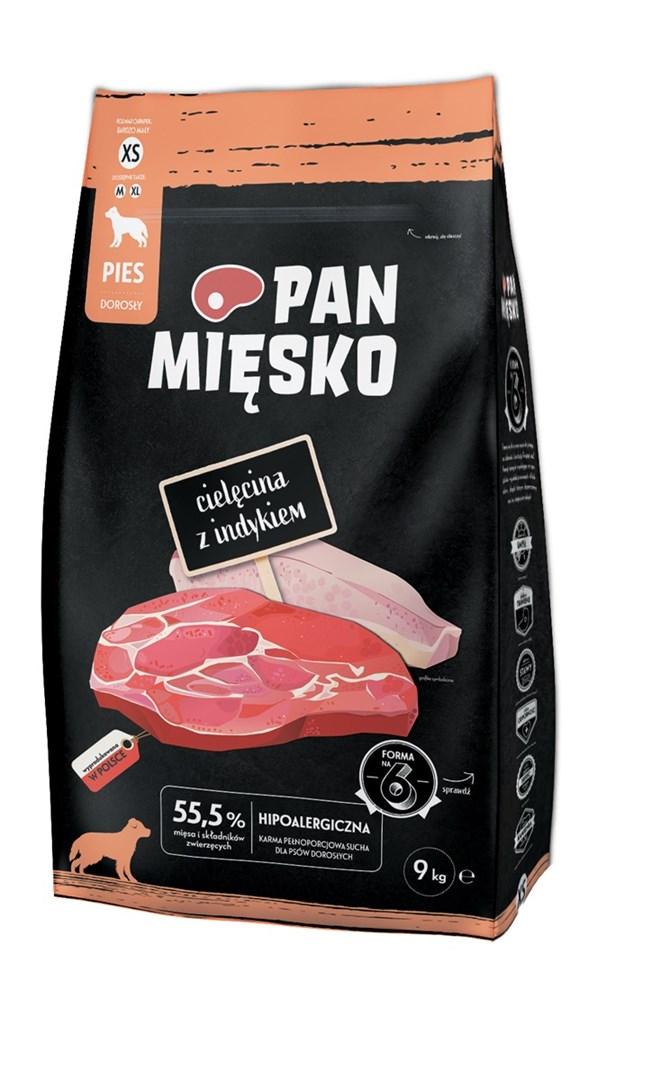 Hundefoder tørfoder PAN MIĘSKO kalv med kalkun XS – 9 kg billede