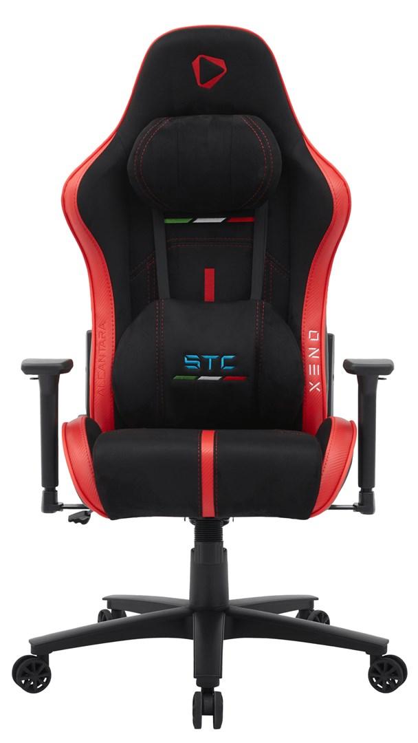 Gamerstol ONEX STC - sort/rød med 3D-armlæn og lændepude billede