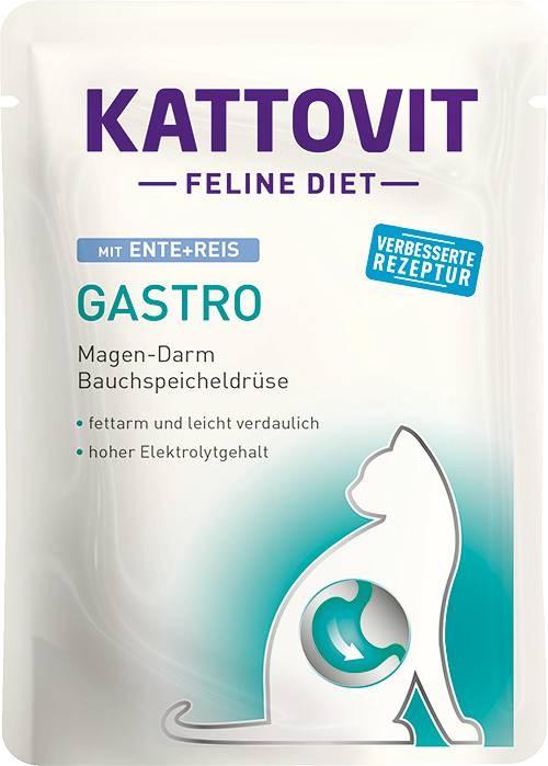 Vådfoder til kat – Kattovit Feline Diet Gastro, and med ris, 85 g billede