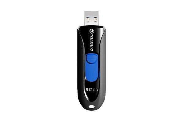 USB stik Transcend JetFlash 790 – 512 GB, USB 3.2 Gen 1, sort/hvid billede