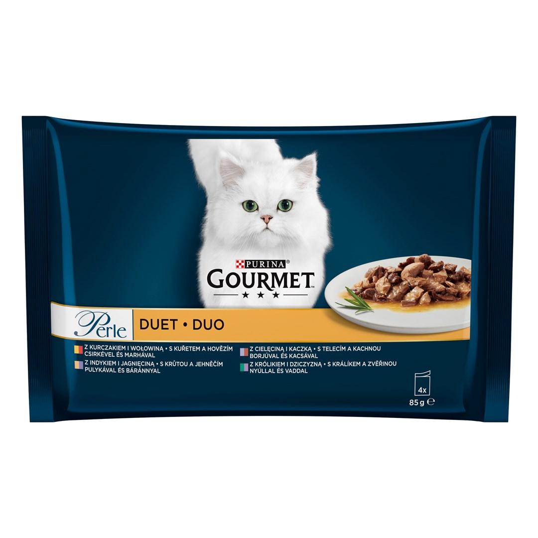 Kattemad vådfoder Purina Gourmet Perle Duet – 4 x 85 g billede