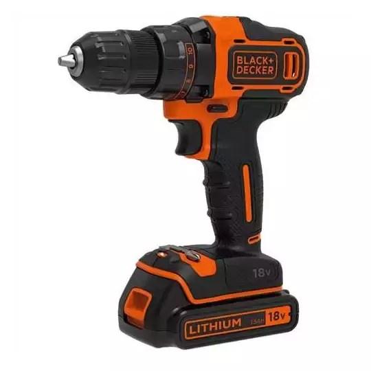 Skruemaskine 18 V - Black & Decker, Li-ion 1,5 Ah, 2 gear, inkl. 2 batterier billede