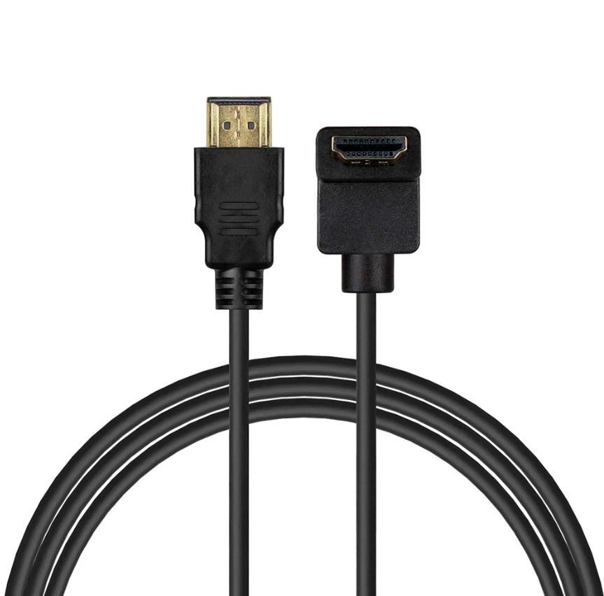 HDMI-kabel 1,5 m – Savio CL-04, v1.4, vinklet stik billede