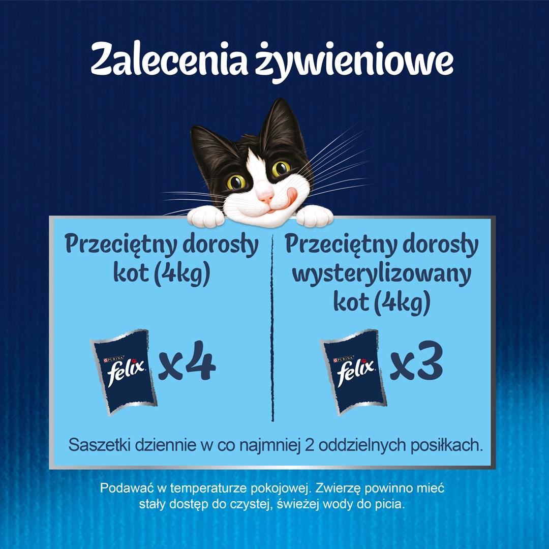 Vådfoder kat Purina Felix Fantastic fisk i gelé – tun, laks, torsk og rødspætte (12 × 85 g) billede