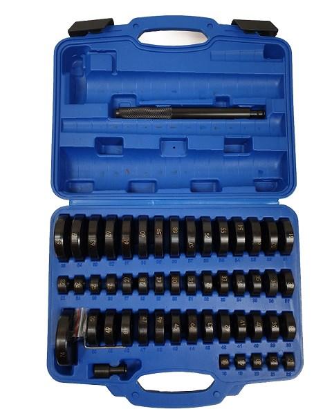 Leje-/bøsning-aftrækker og presadaptere 52 dele 18-74 mm SILVER