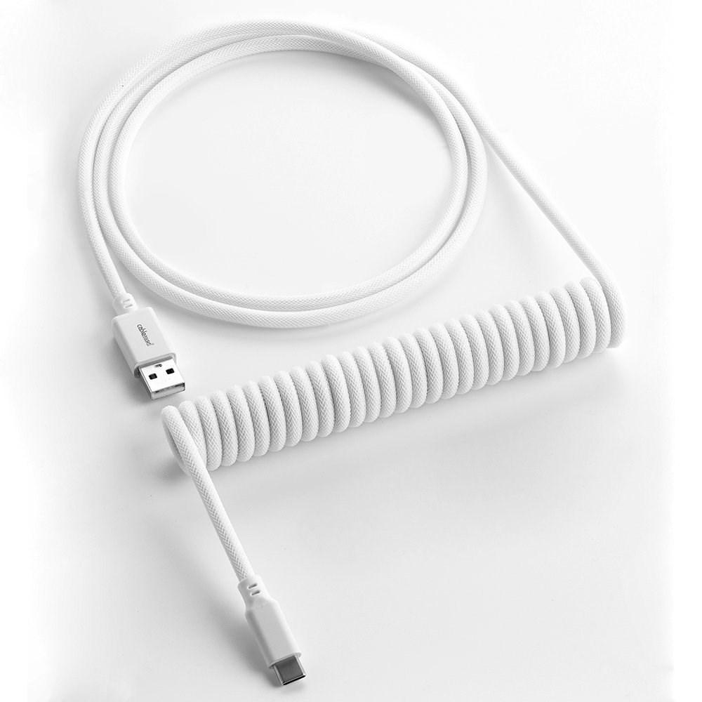 USB C kabel spiral - Cablemod, USB-A til USB-C, 1,5 m, hvid billede