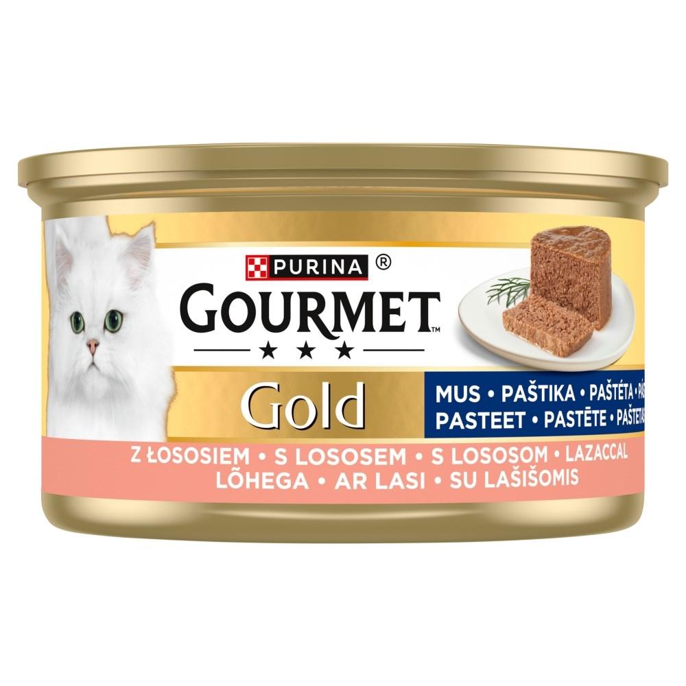 Vådfoder til kat – Purina Gourmet Gold mousse med laks 85 g billede