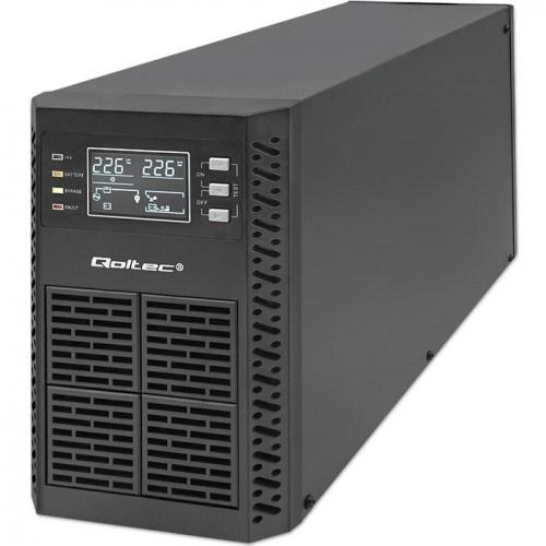 UPS online – Qoltec 2 kVA / 2000 W, 3 stk. Schuko billede