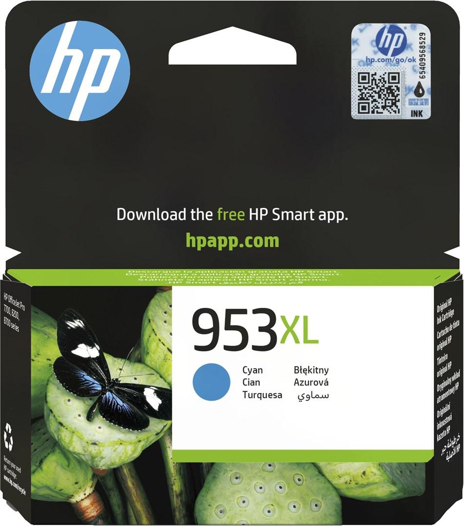 Blækpatron HP 953XL cyan – høj kapacitet, original billede