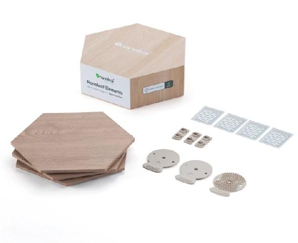 Vægbelysning Nanoleaf Elements - Wood Look Hex, Expansion Pack 3