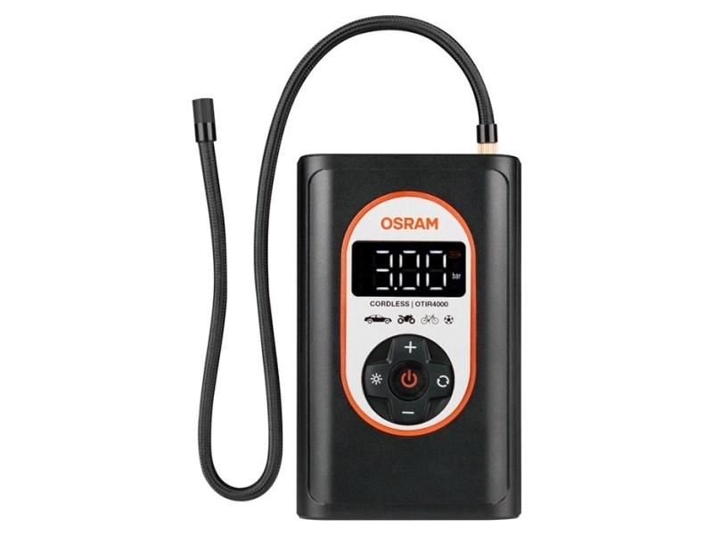 Dækkompressor 12 V, 8,3 bar - genopladelig med digitalt bagbelyst display billede