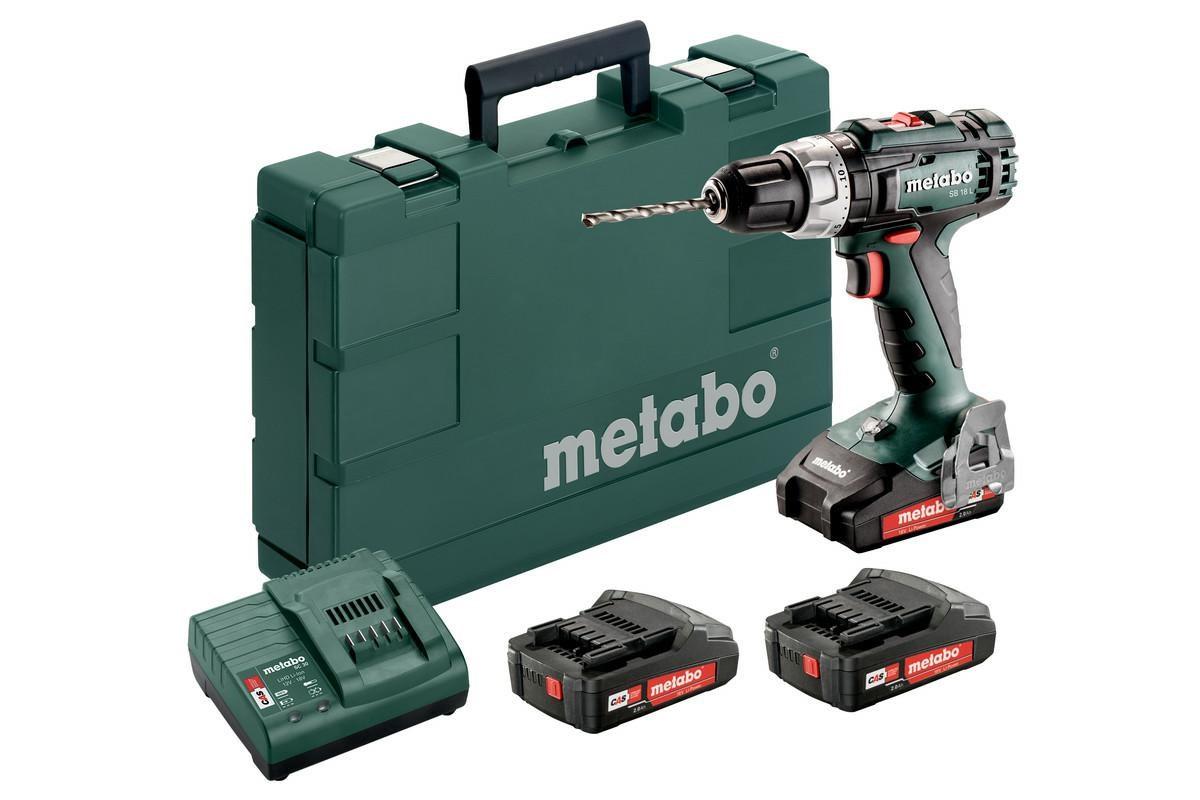 Skruemaskine Metabo SB 18 med 3×2,0 Ah batterier og kuffert billede