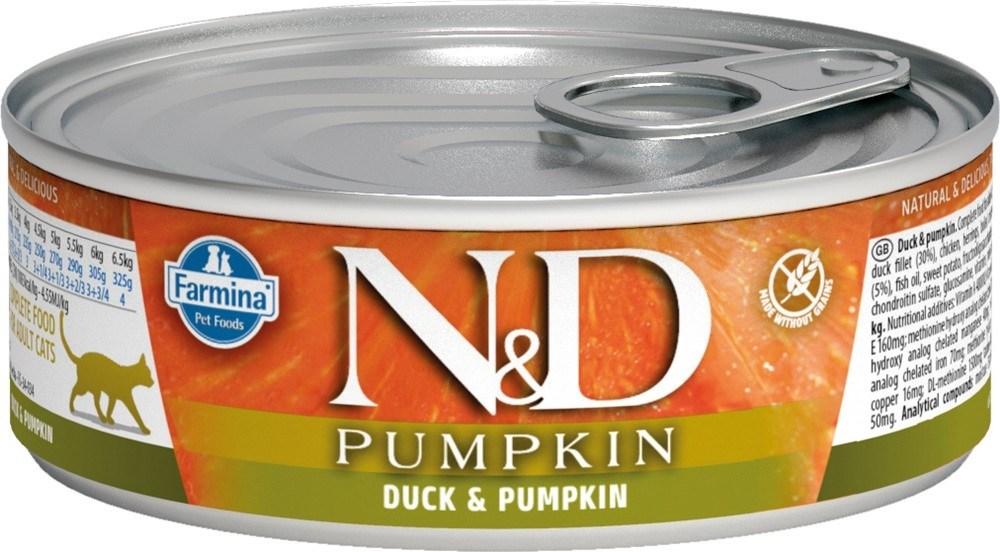 Vådfoder til kat – Farmina N&D Duck & Pumpkin 70 g billede
