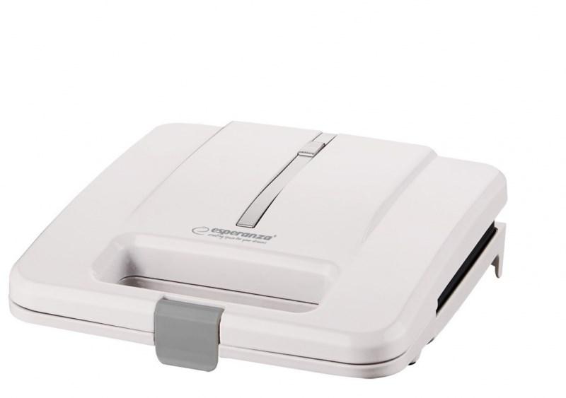 Sandwichtoaster - Esperanza EKT010W, 1.000 W, hvid billede
