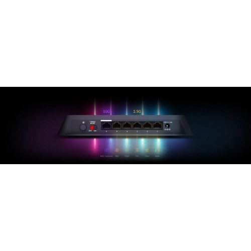 Netværksswitch 6‑port Multi‑Gigabit - D‑Link (uadministreret)