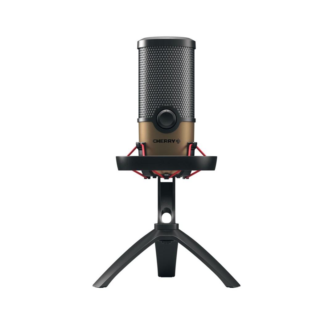 USB mikrofon Cherry UM 9.0 PRO RGB – sort/kobber bordmikrofon billede