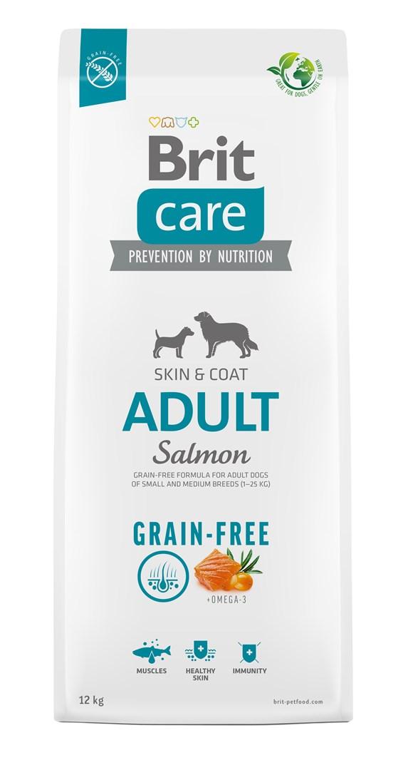 Hundefoder Brit Care Adult Laks – kornfrit tørfoder 12 kg billede