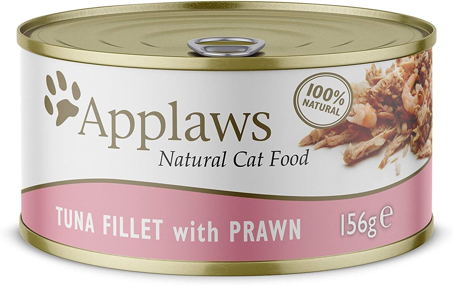 Vådfoder til kat – Applaws tunfilet med rejer 156 g billede
