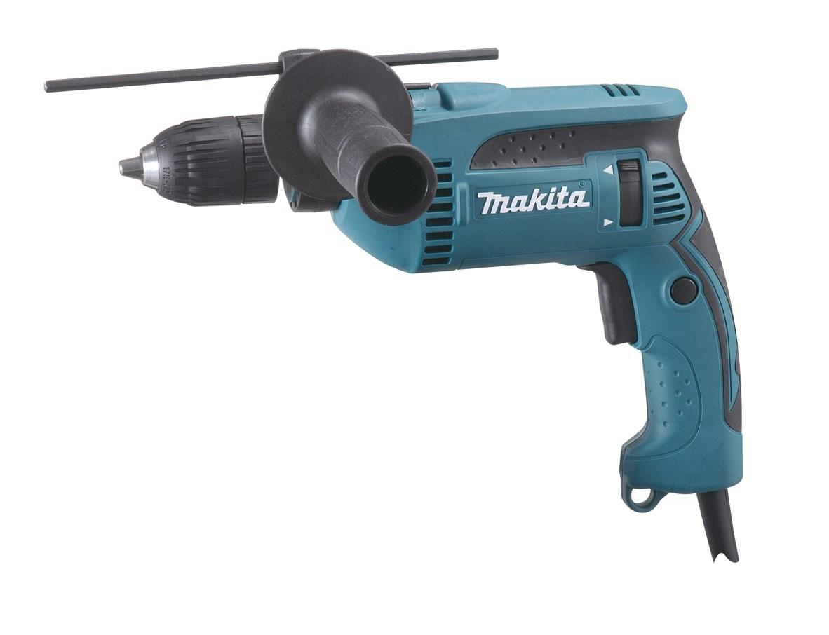 Slagboremaskine Makita 680 W HP1641FK med LED og nøglefri 1,5–13 mm borepatron billede
