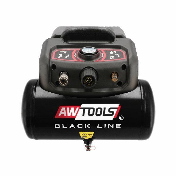 Luftkompressor 6 l 1,5 hk - AWTOOLS Black Line billede
