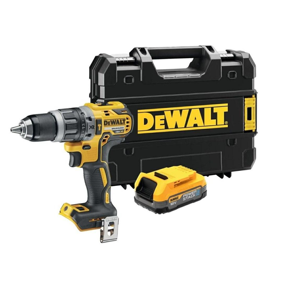 Skruemaskine 18V DeWALT DCD796E1T 70/27 Nm - 1×1,7 Ah Powerstack, uden lader, TSTAK