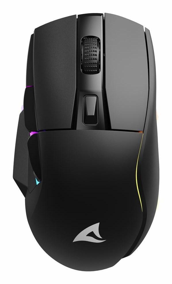 Gaming mus Sharkoon SGM50W - trådløs RF/USB, optisk, 6.400 DPI (højrehånd)