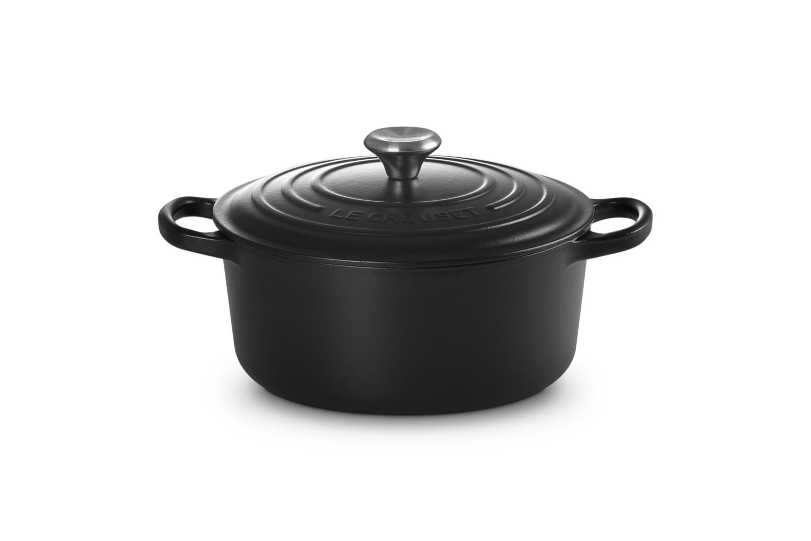 Gryde støbejern Le Creuset Signature 3,3 l – rund, sort