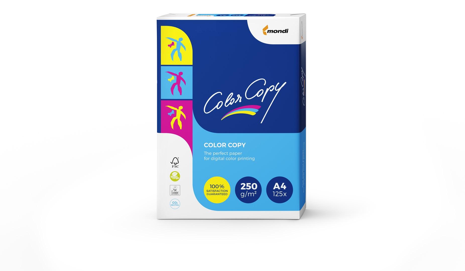 Kopipapir A4 250 g/m² - Igepa Mondi Color Copy, satin, hvid, 125 ark