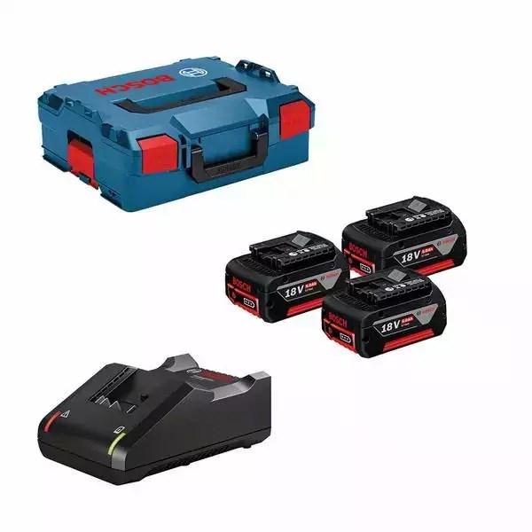 Oplader sæt Bosch 18V - 3x 5,0 Ah batterier + GAL 18V-40 billede