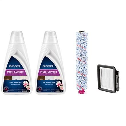Rengøringssæt til gulve - BISSELL Multi-Surface med 2x rengøringsmiddel, børsterulle og filter